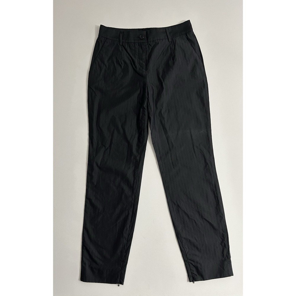 Vintage Dolce & Gabbana Women's Black Striped Tapered Pants – Size 42
